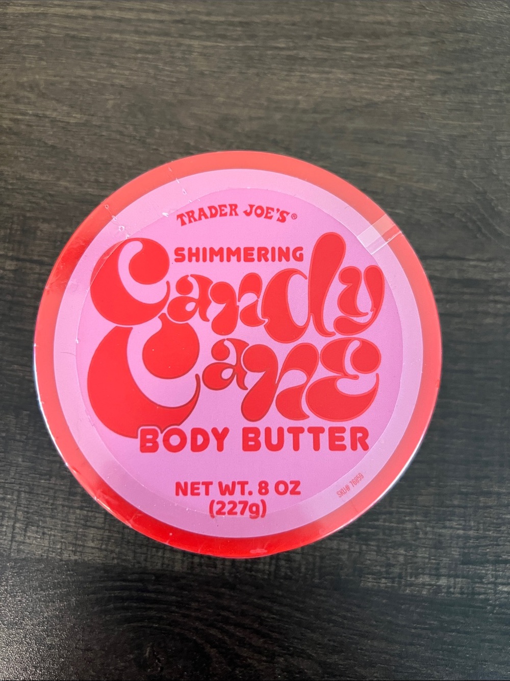 Trader Joe's Shimmering Candy Cane Body Butter - Pink & Red